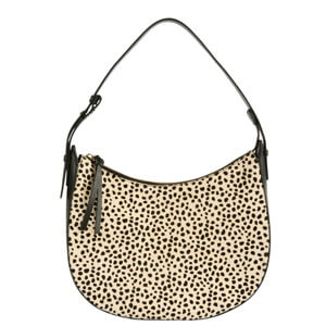 L.K. Bennett Milo Crescent Dalmatian Print Leather Shoulder Bag